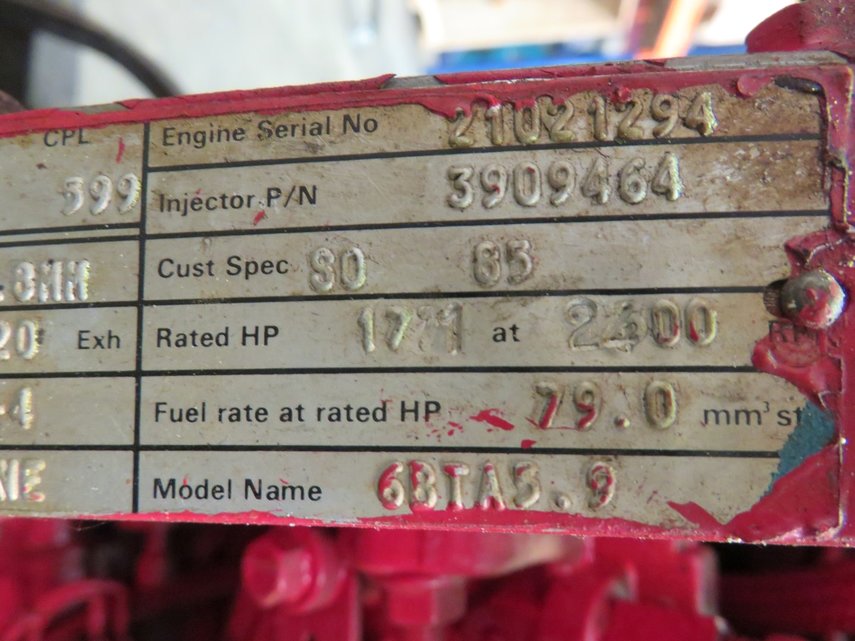 cummins n14 engine serial number location
